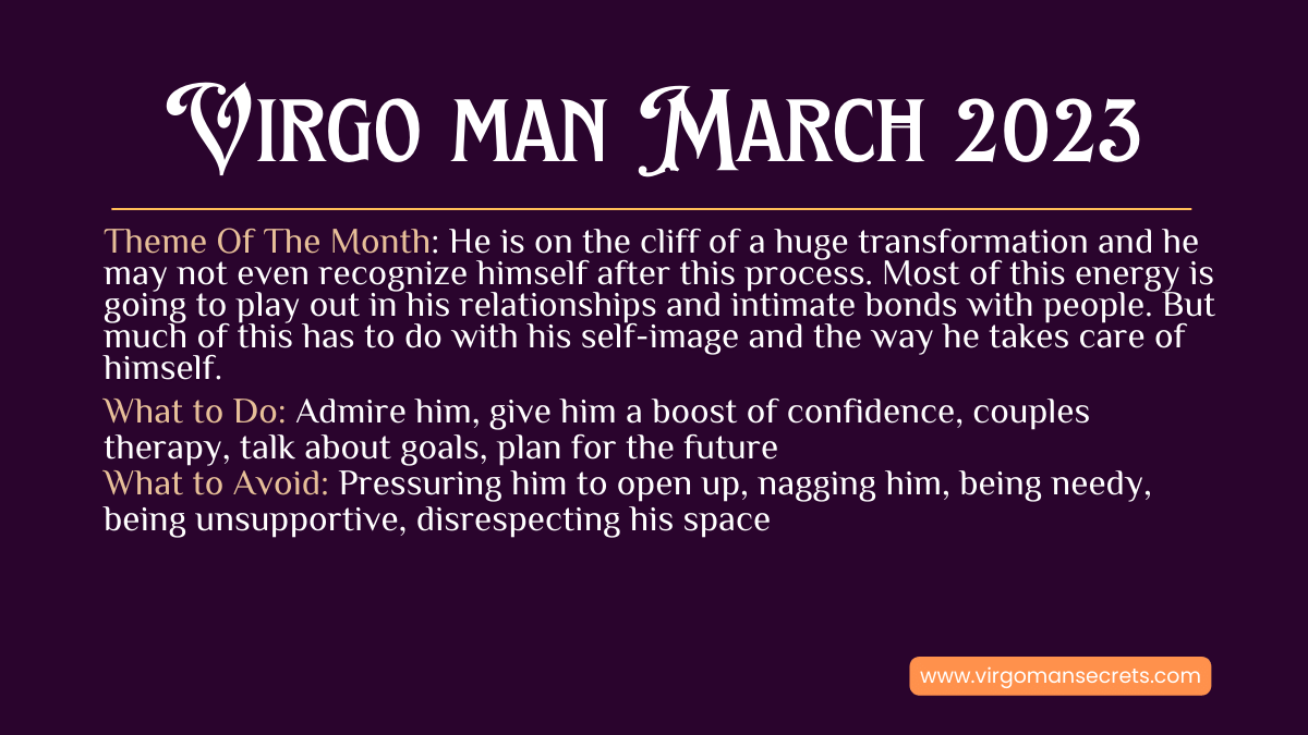 virgo man horoscope for march 2023